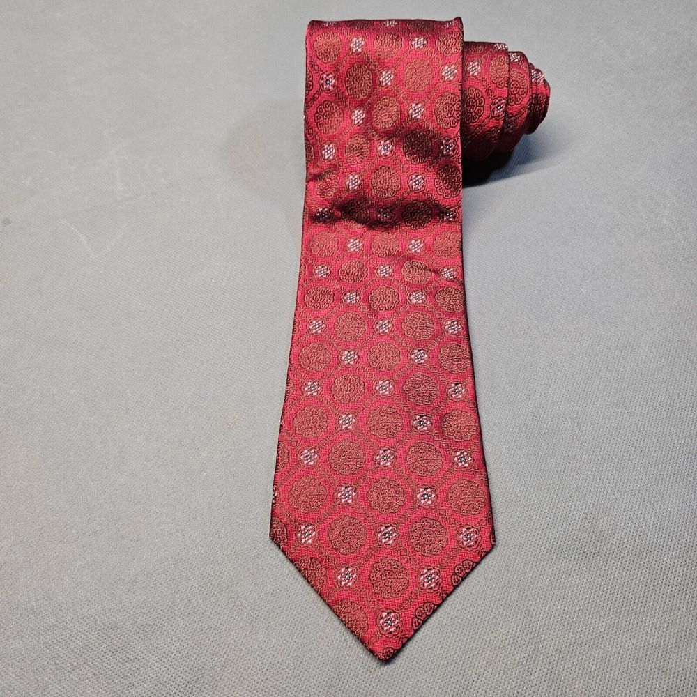 Ike‎ Behar Men Geometric Design 100% Silk Necktie 57" High end